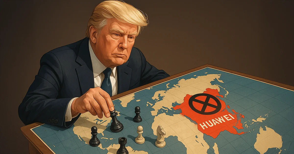 Trump spielt Schach auf einer Weltkarte